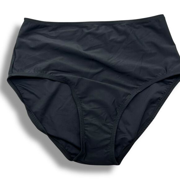 NEW Macy's Mix & Match Tankini Swimsuit Size 12 Black White Polka Dot High Waist - Picture 7 of 11